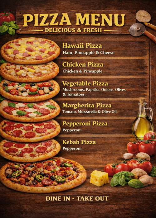 Pizzeria Menu